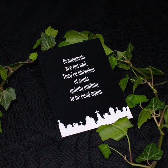 Gothic Postkarte, Dark Academia Kunstdruck, dunkle Poesie Wanddeko, Dark Academia Deko, Geschenk für Goth und Poeten
