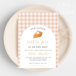 Cutie Pie Baby Shower Invitation, Fall Baby Shower, Pumpkin Pie Baby Shower Invite, Autumn Baby Shower, Fall Baby Shower, Digital Download