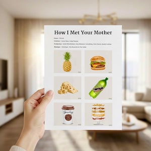 How I Met Your Mother Poster - Cult Objects - Minimalist Illustration - HIMYM Sitcom - Inventory Style Poster - Geek Wall Decor