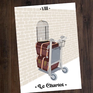 Póster del Andén 9 3/4, Harry Potter, Tarot Número 8 El Carro