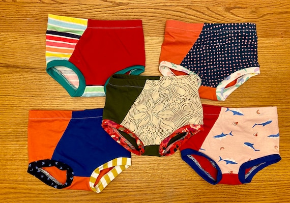 Upcycled 2T Toddler Undies / Play Pants / Stretchy and Soft / One of a Kind  / Zero Waste / Recycled / Shorties / Underwear / Training 