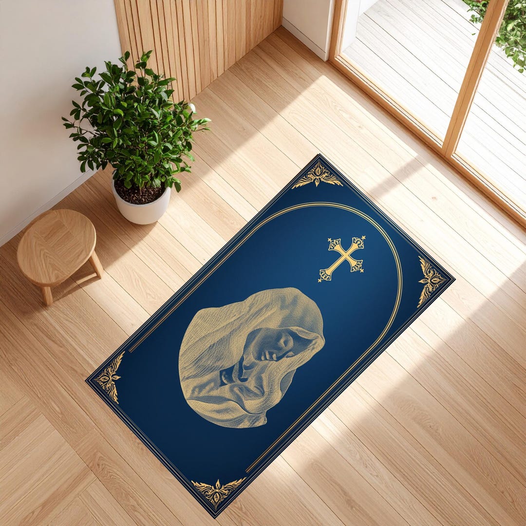 Custom Christian Mat, Christian Prayer Mat, Christian Gift, Cross ...