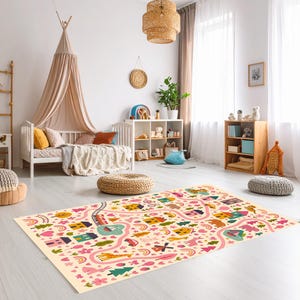 City Road kinderspeelkleed – wasbaar antislip verkeersautotapijt voor peuters, babykamer, slaapkamer of speelkamer met kleurrijk kaartontwerp