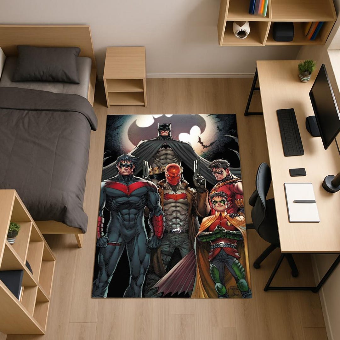Action Figure Rug Superhero Kids Rug: Soft Cartoon Carpet for Playroom or Nursery - Etsy