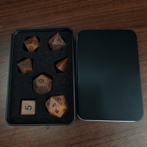 Handmade Solid Wood DND Dice Set | Handcrafted Wooden RPG Dice|Graduation Gift image 7