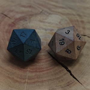Handmade Solid Wood DND Dice Set | Handcrafted Wooden RPG Dice|Graduation Gift image 3