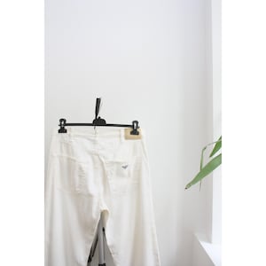 Armani Jeans Vintage White Linen Pants