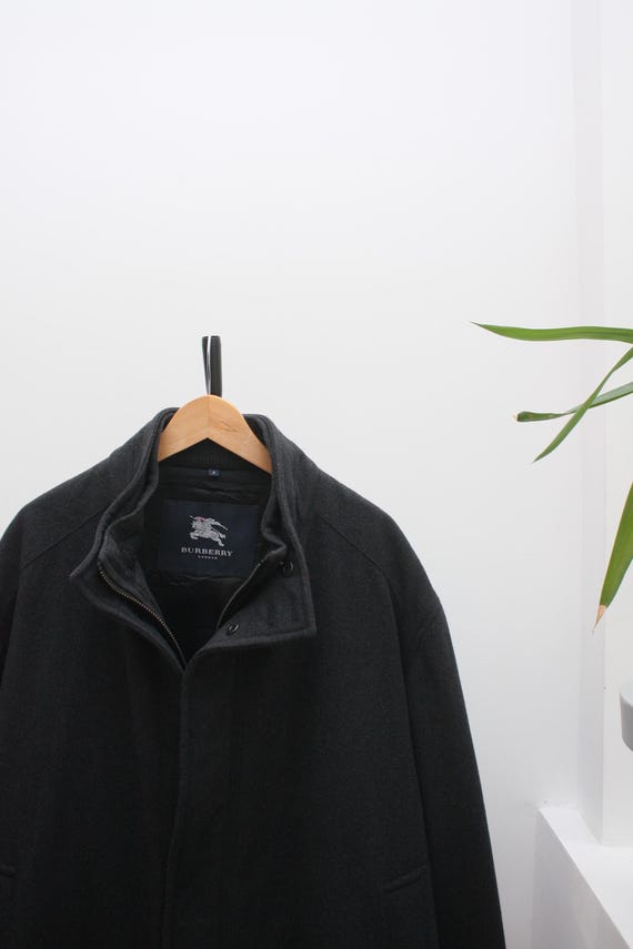 バーバリー ダークグレー ウールコート メンズ - Etsy 日本