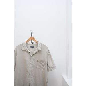 Armani Jeans Vintage Linen Blend Short Sleeve Shirt