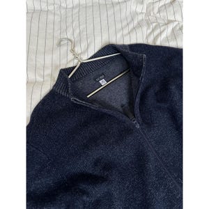Armani Jeans Vintage Wool Cotton Blend Zip Sweater XL