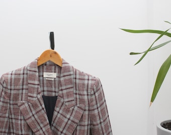 Isabel Marant Etoile Linen Casual Checkered Blazer WMNS 36