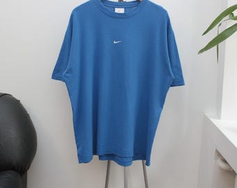 Nike Vintage Blue Logo Swoosh T-Shirt Men's XL