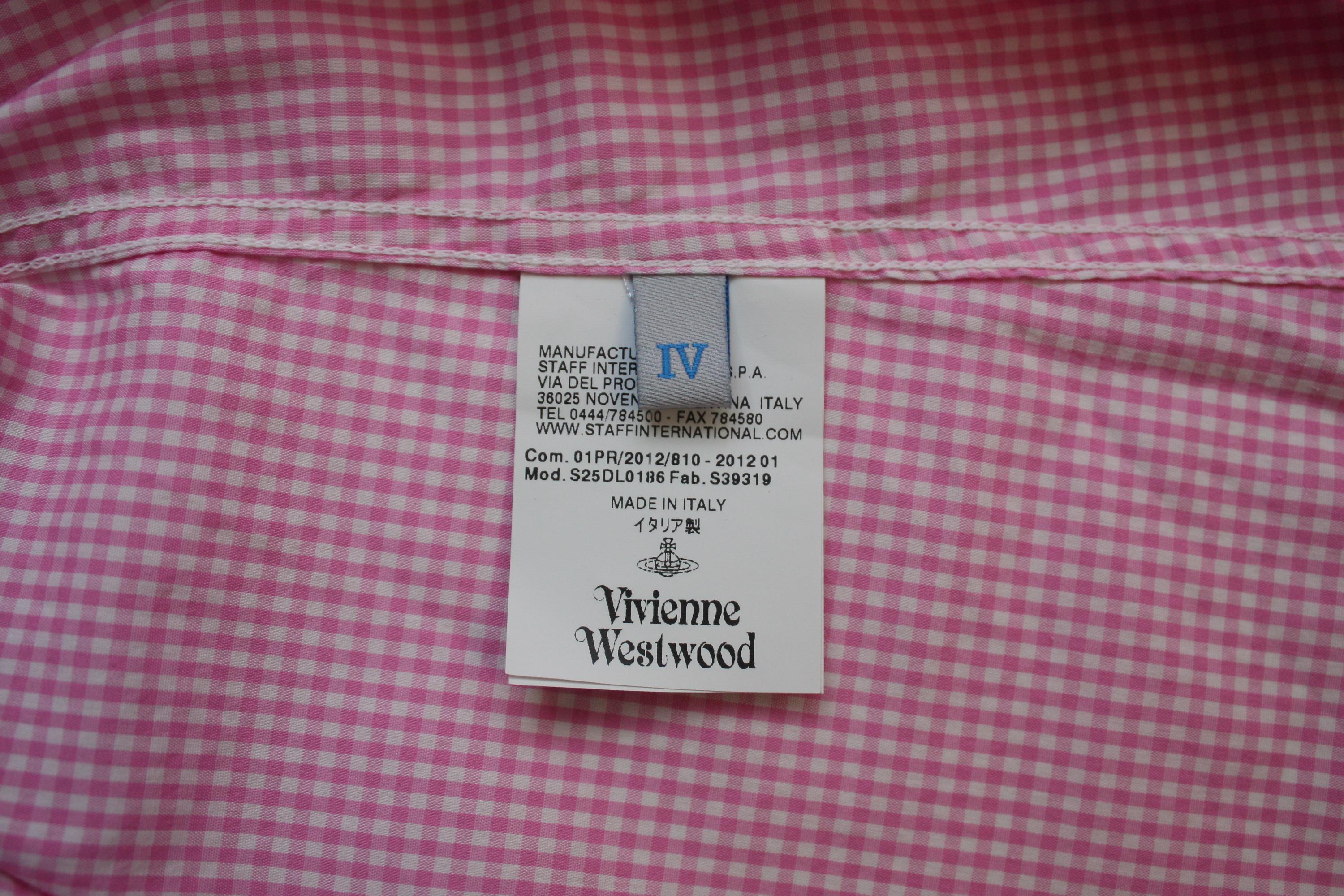 Vivienne Westwood Pink Checkered Long Sleeve Shirt - Etsy Denmark