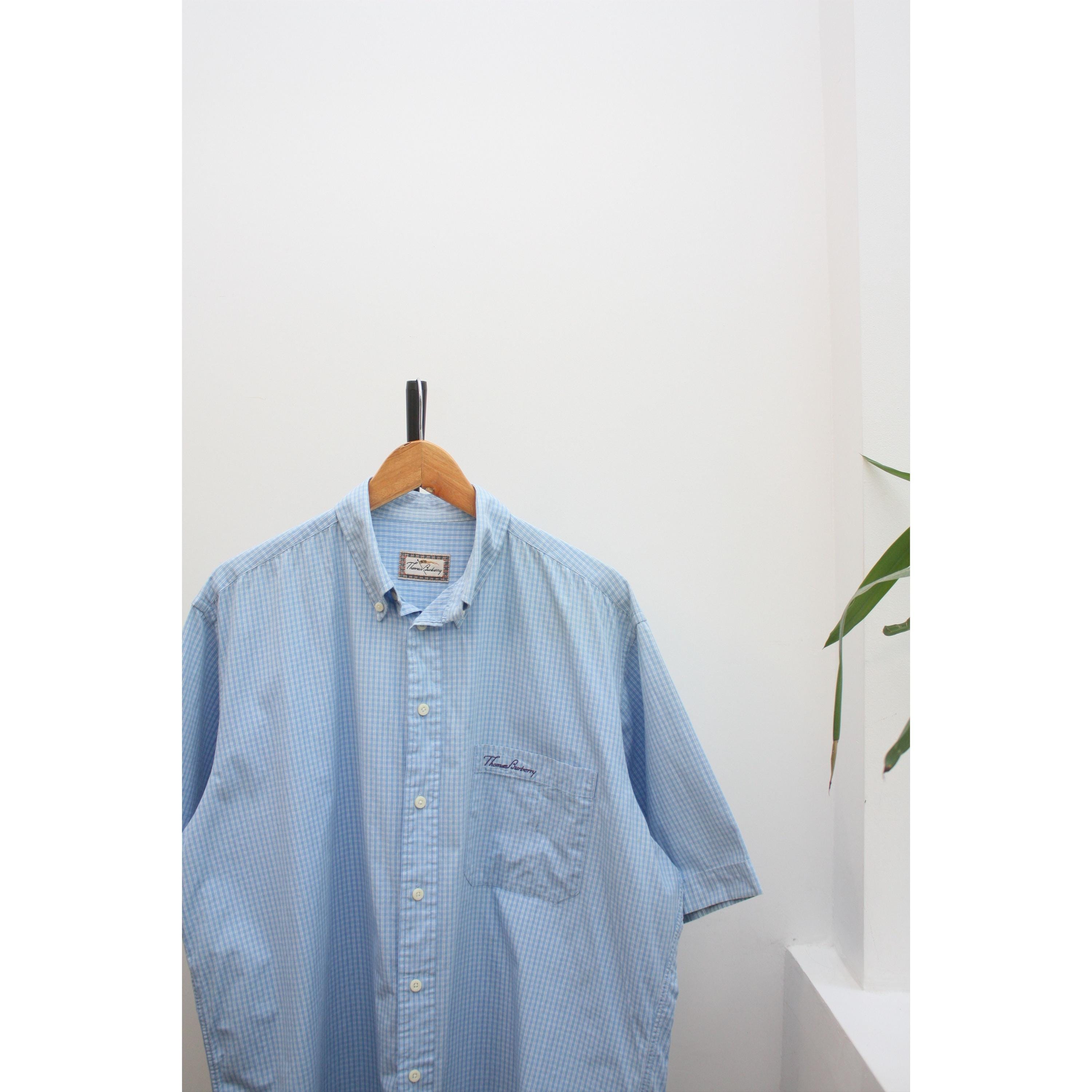 Burberry Brit メンズシャツ 水色 S Burberry Brit Mens Polo Shirt Collared Cotton Blue | eBay