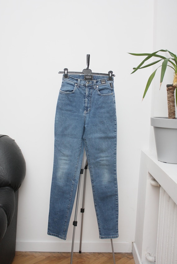 Versace Jeans Couture Vintage Blue Stretch Denim - Etsy