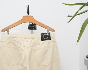 Versace Sport Vintage Beige Denim Pants Men's Made In Italy
