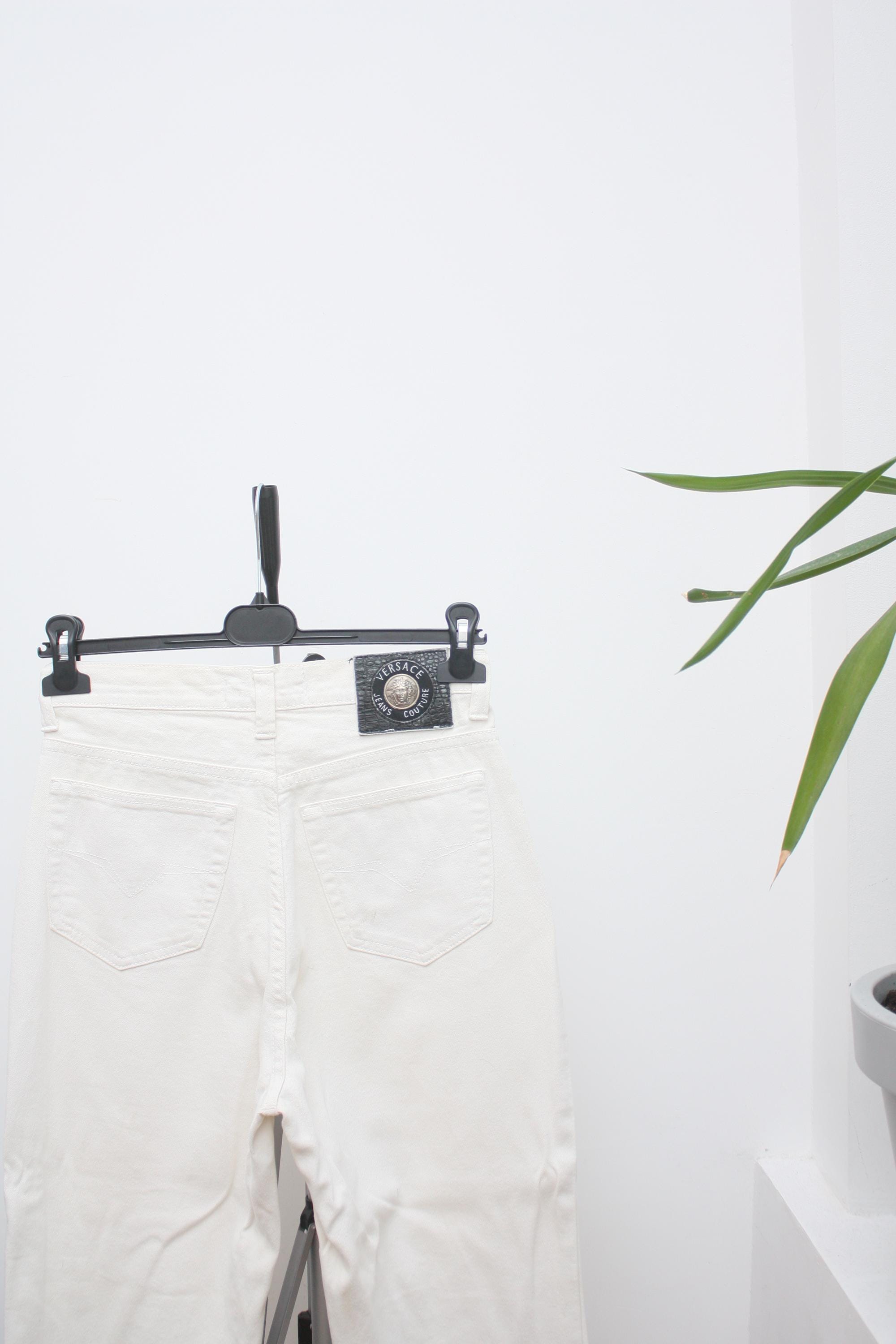 Versace Jeans Couture White Vintage Denim 28 - Etsy