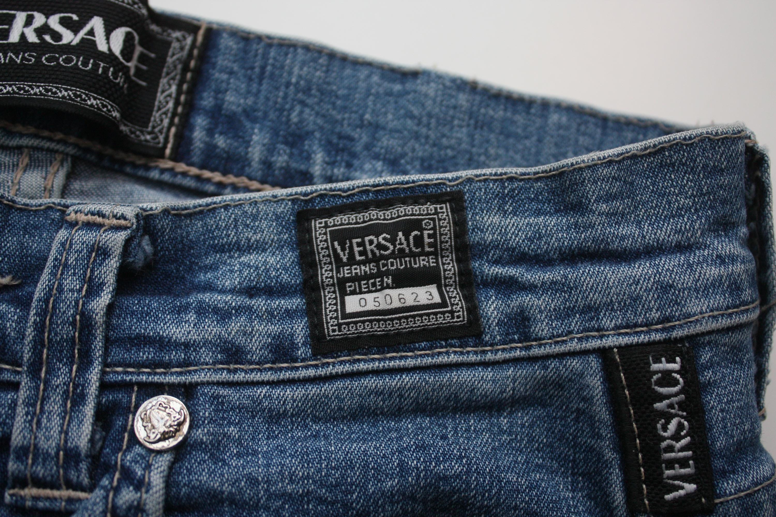 Versace Jeans Couture Vintage Blue Stretch Denim - Etsy