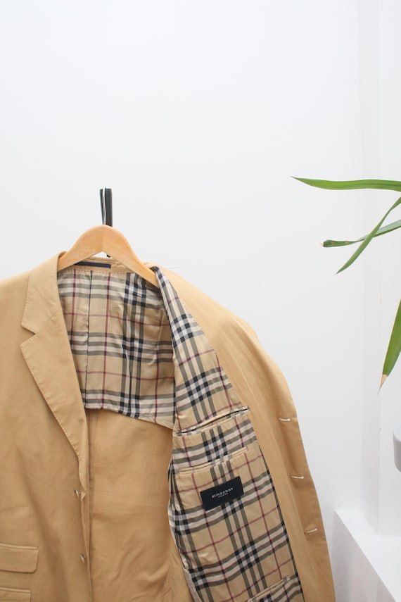Burberry Beige Nova Check Blazer - Etsy