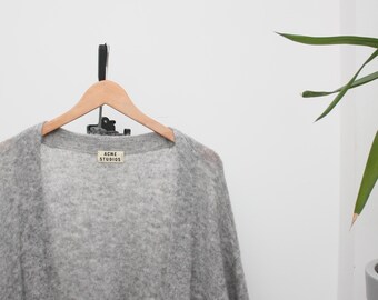 Cárdigan largo gris Raya Mohair de Acne Studios (talla XS)