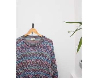 Missoni Sport Vintage Abstrakter Strickpullover Herren 52