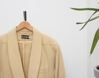 Escada Beige Yellow Heavy Blazer Jacket Vintage