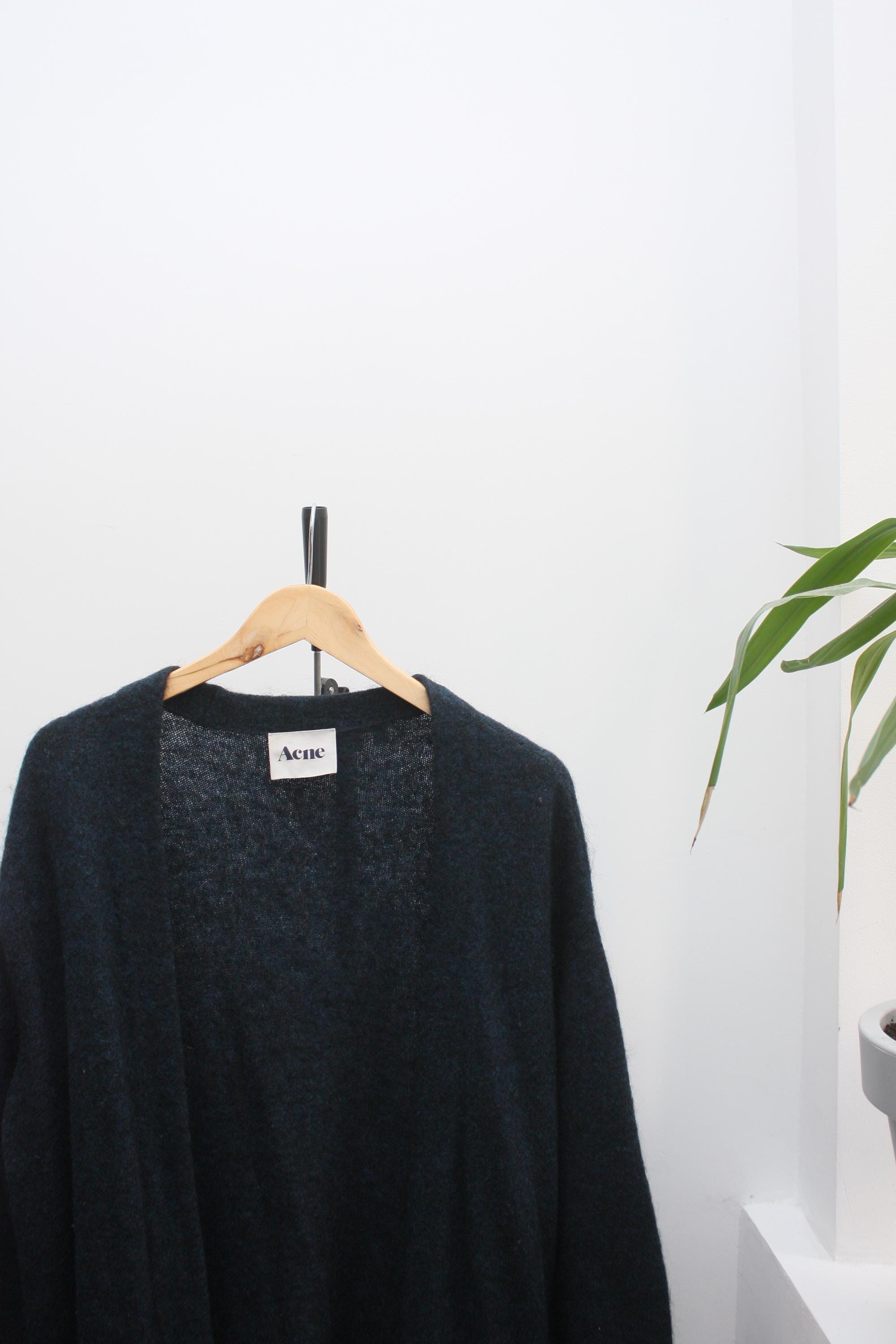 ACNE モヘアカーディガン RAYA NEW PAW12 Acne RAYA NEW PAW Navy Mohair Wool Blend Cardigan Women's S - Etsy