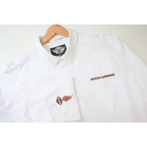 Harley Davidson Vintage White Shirt Men&#39;s XXL