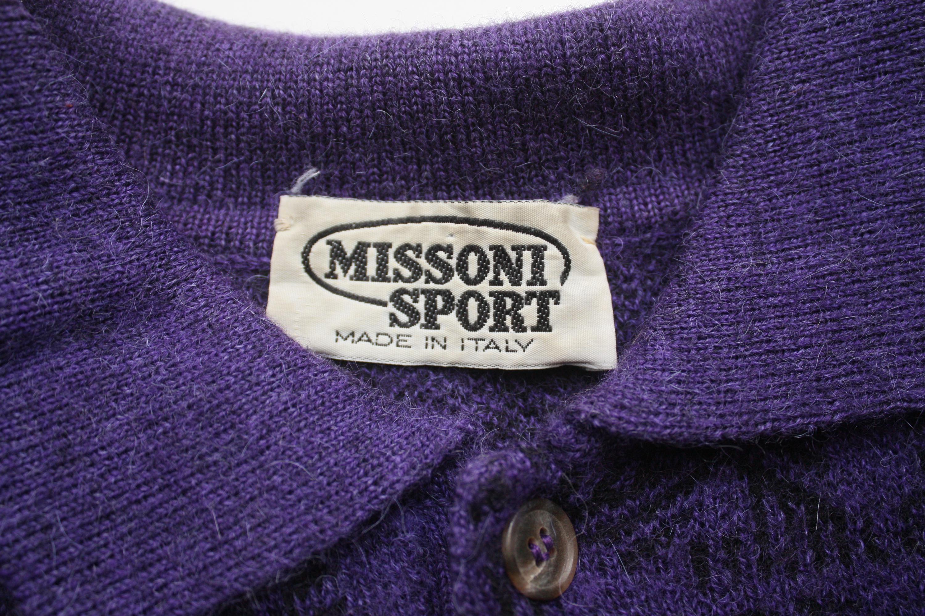 Missoni Sport Wool Blend Purple Knitted Sweater Men's Medium - Etsy