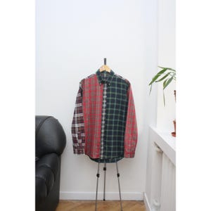 Ralph Lauren Patchwork Checkered Shirt Men&#39;s Large