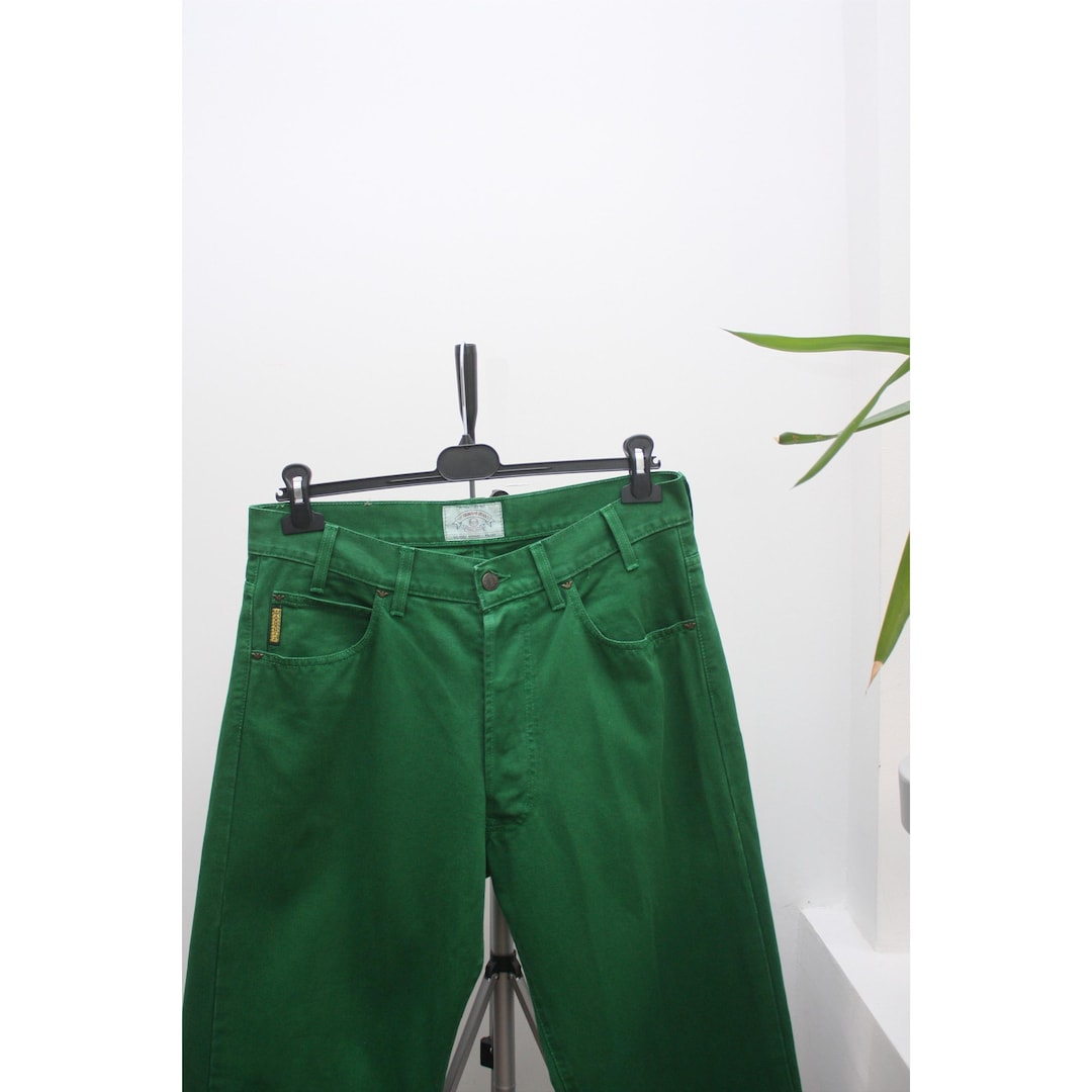 Armani Jeans Vintage Green Denim Men's 33 Made in Italy - Etsy