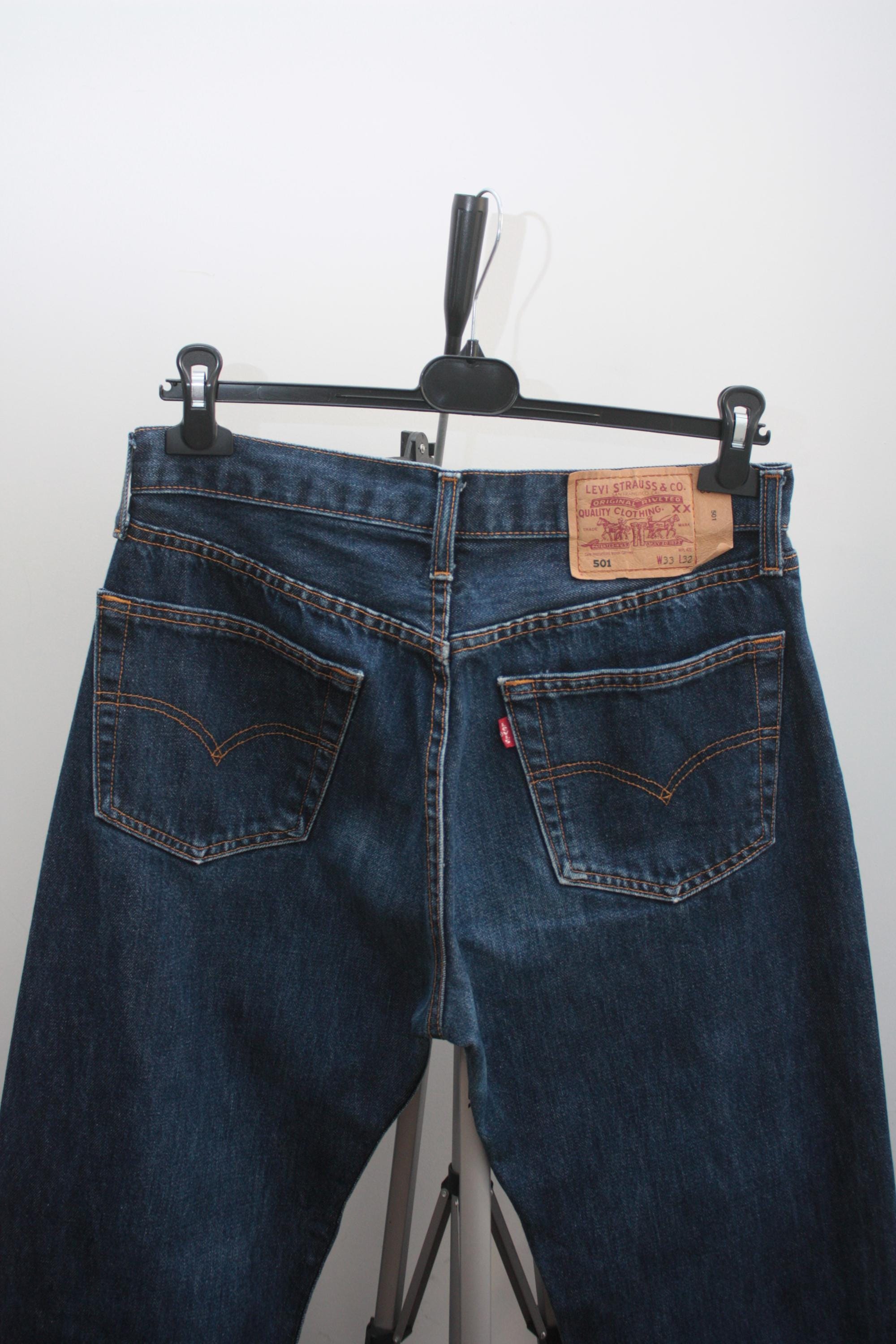 Levi's 501 Vintage Denim Jeans W33L32 Made in UK - Etsy