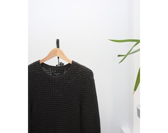 Allsaints Rok Crew Cotton Knitted Sweater Small