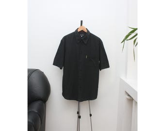 90's Vintage Armani Jeans Denim Shirt Size Small Made in Italy