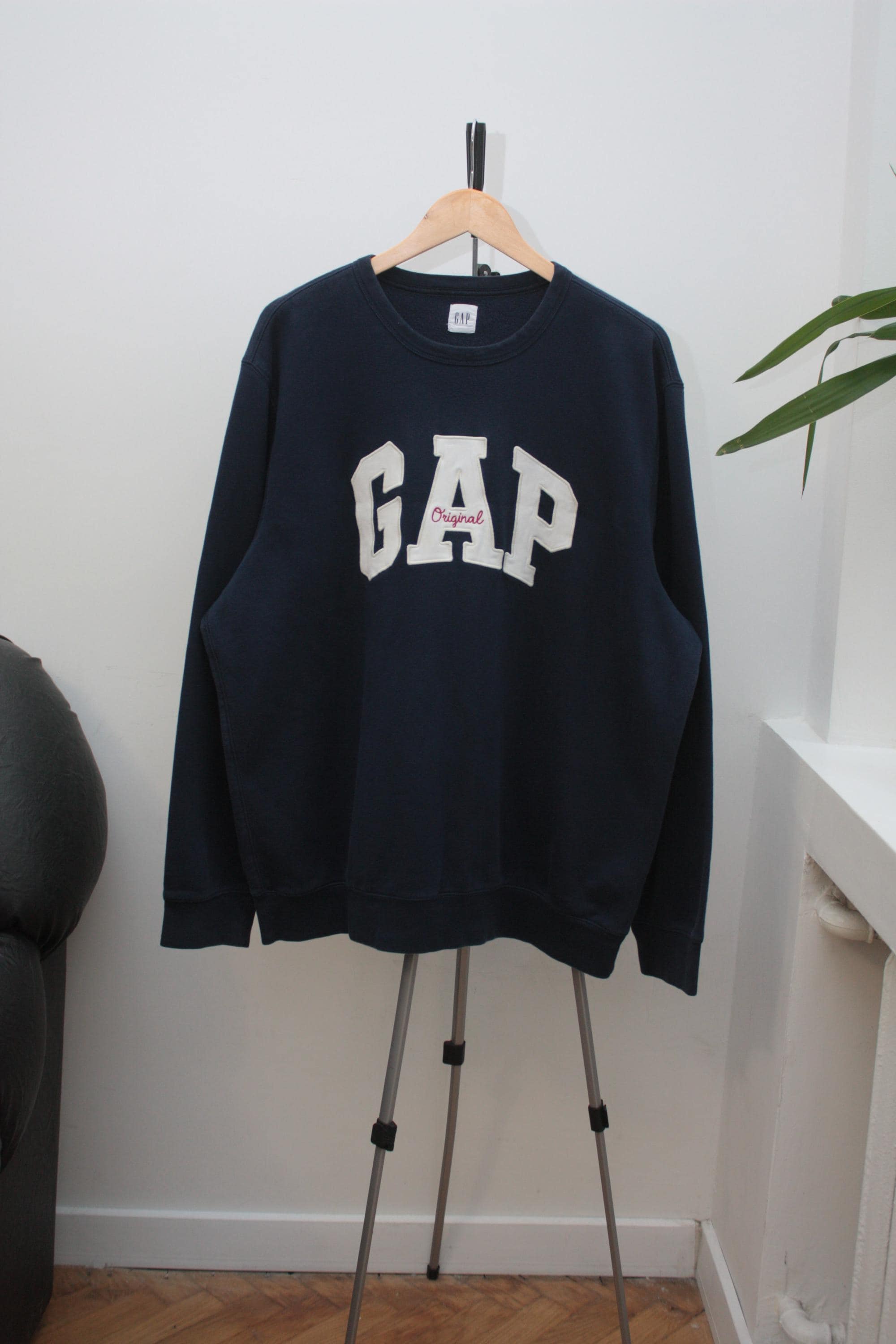 Gap Logo Navy Sweatshirt XXL - Etsy