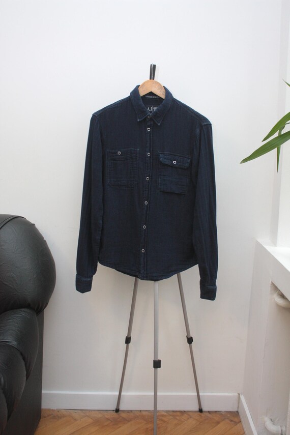 Armani Jeans Dark Navy Shirt Men's Small - Etsy