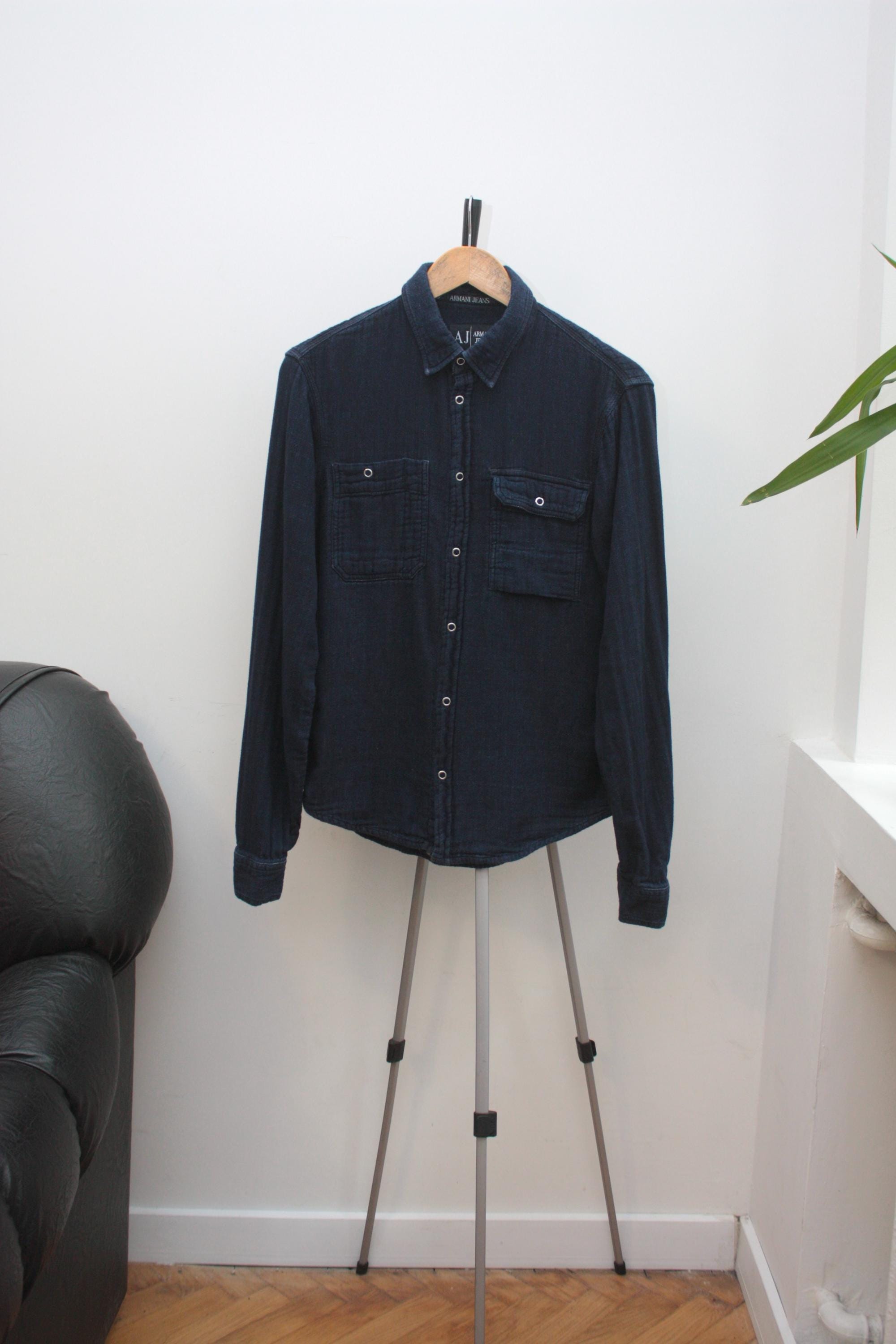Armani Jeans Dark Navy Shirt Men's Small - Etsy