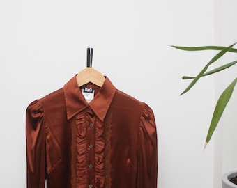Dolce & Gabbana Blouses en soie marron terracotta Femme