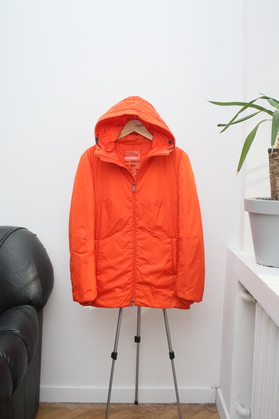 Prada Orange Puffer Women's Vintage Jacket 40 Made in Italy - Etsy