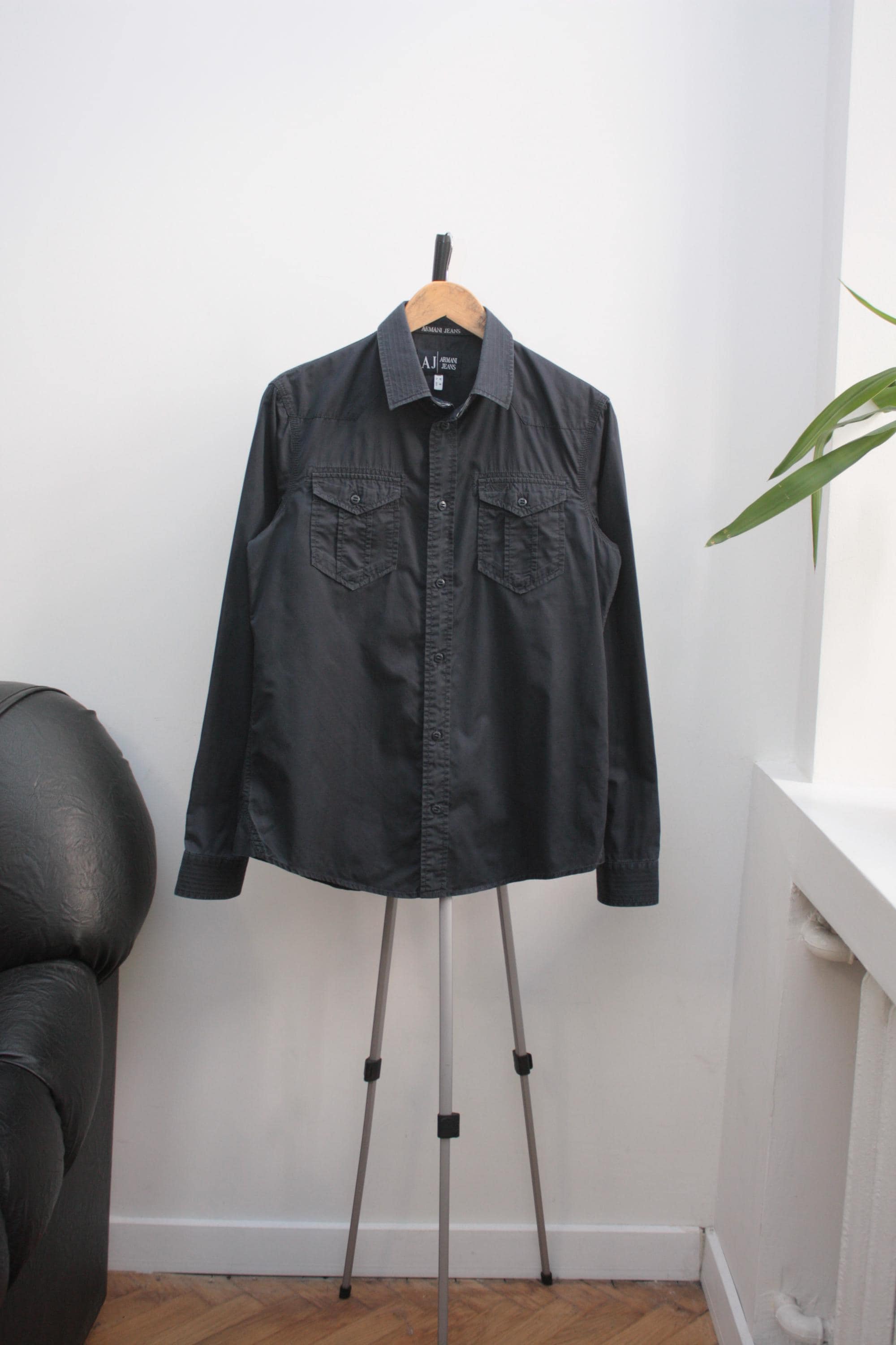 Armani Jeans Dark Navy Shirt Men's Small - Etsy