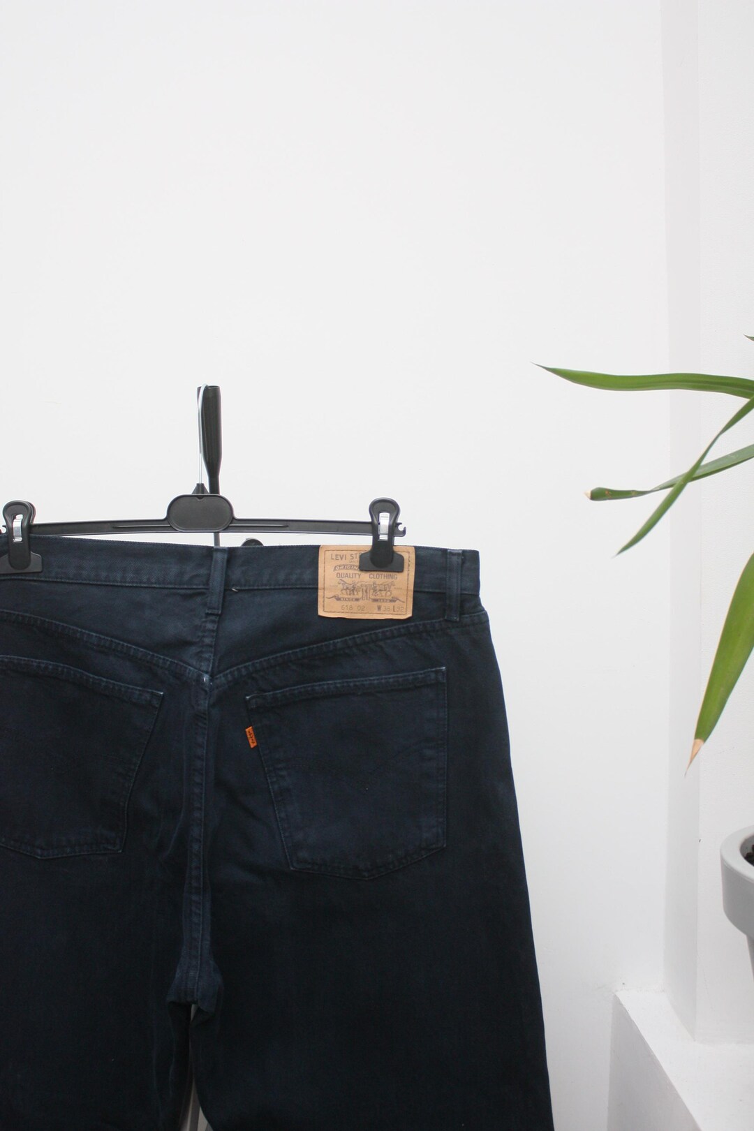 Levi's 618 Vintage Black Denim Jeans Orange Tab W38L32 90s - Etsy