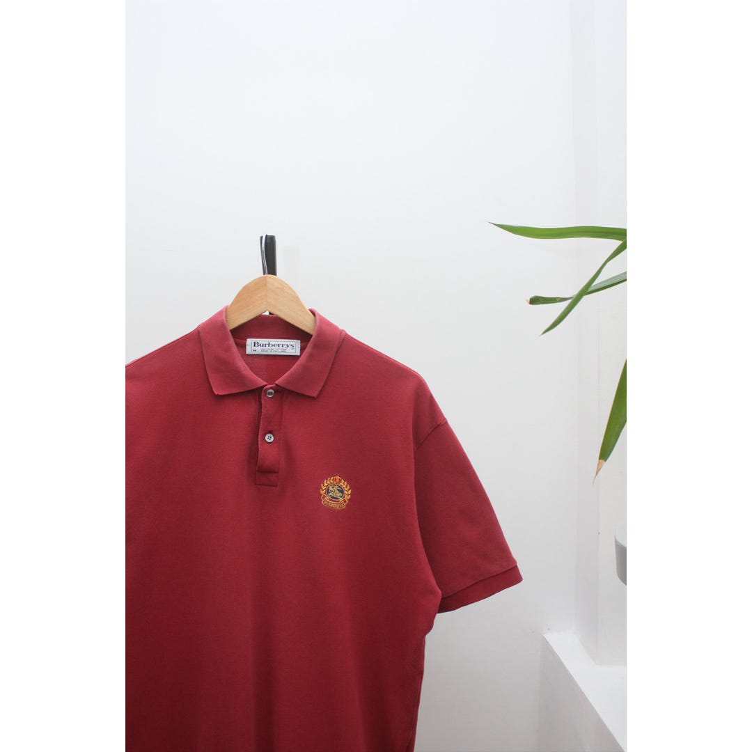 Burberry's Vintage Red Polo Men's Large - Etsy