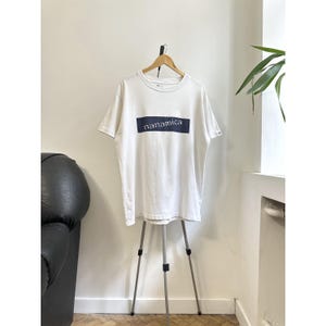 T-shirt con logo Nanamica White Box, taglia grande, da uomo, realizzata in Giappone