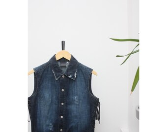 Versace Jeans Couture Denim Vest Women's S