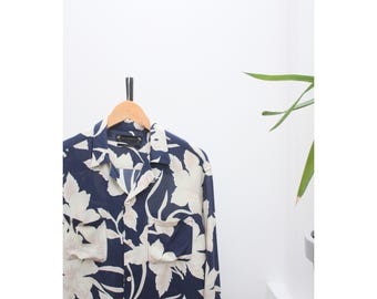 Allsaints Jardin LS Shirt Floral Viscose Men's