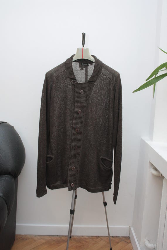 Massimo Osti, Boneville Vintage Linen Knitted Sweater 2XL Made In Portugal