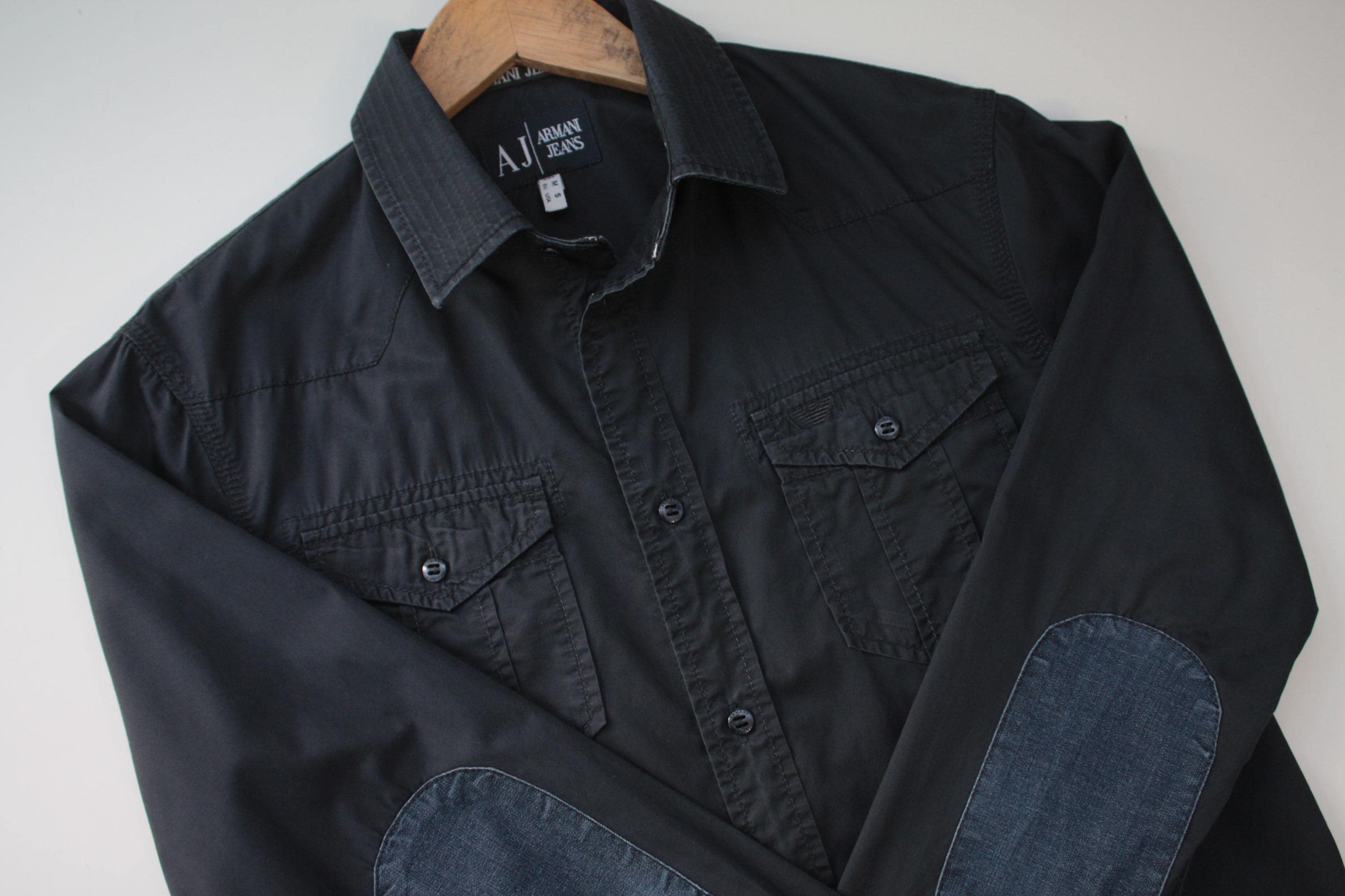 Armani Jeans Dark Navy Shirt Men's Small - Etsy