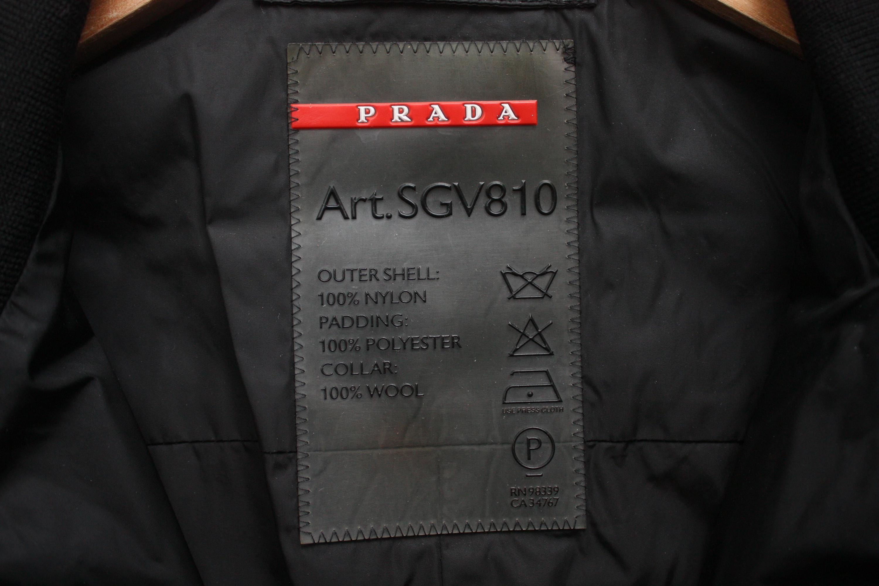 Prada Lightweight Black Nylon Jacket Art.sgv810 Men's 50 - Etsy Canada