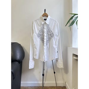 Just Cavalli White Cufflink Shirt Men&#39;s 52