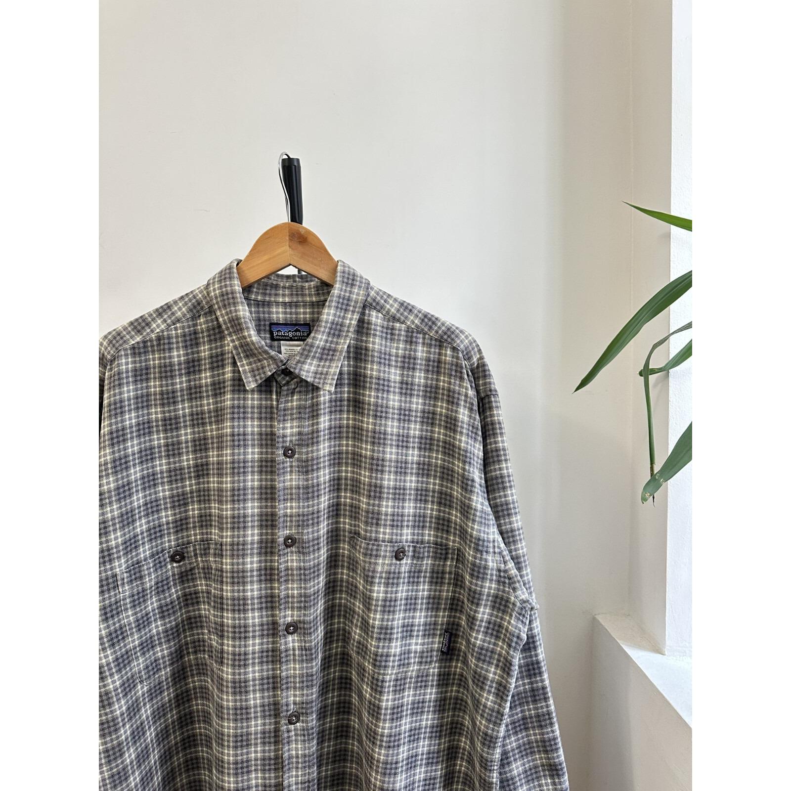 Patagonia Grey Checkered Flannel Long Sleeve Shirt Men